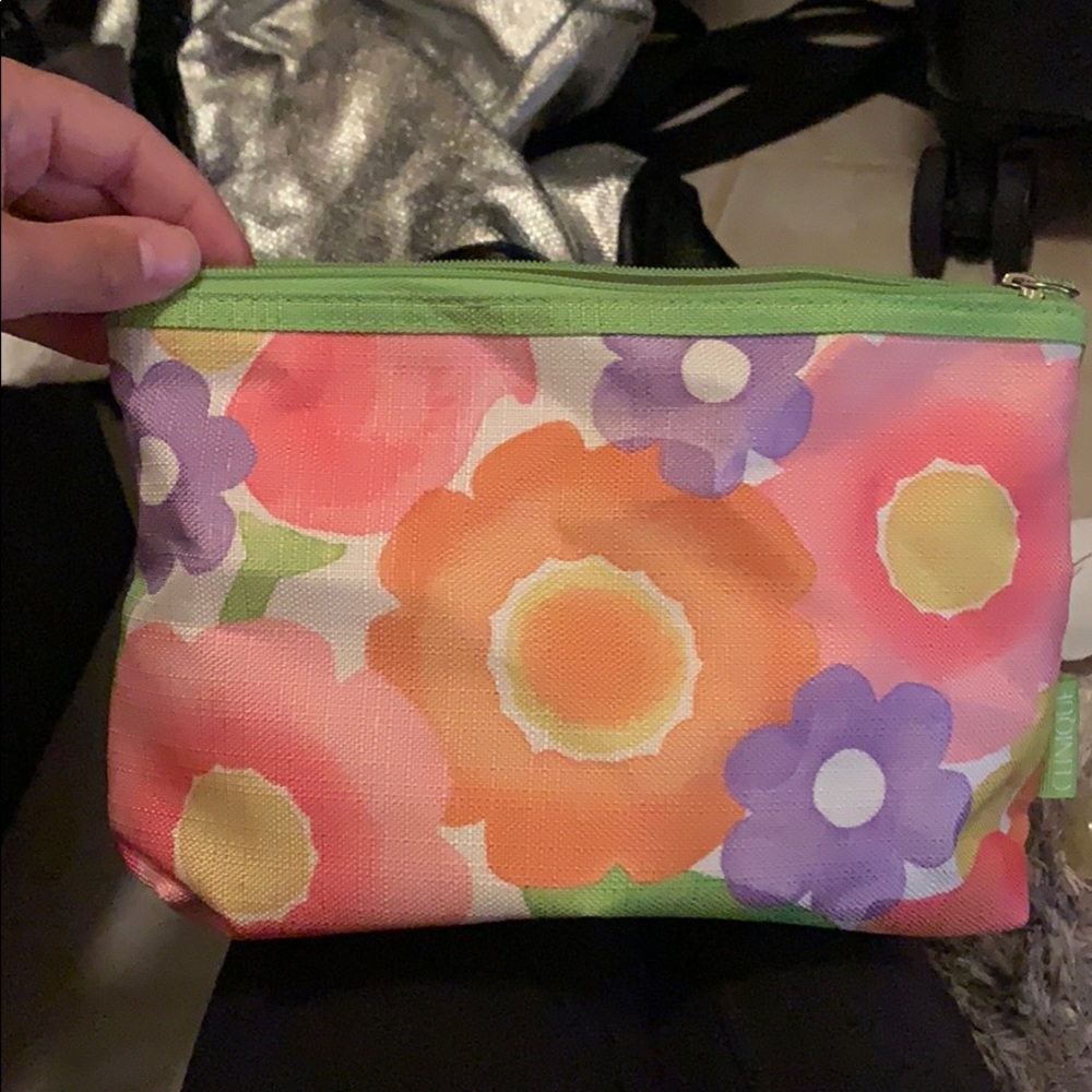 Floral cosmetic bag